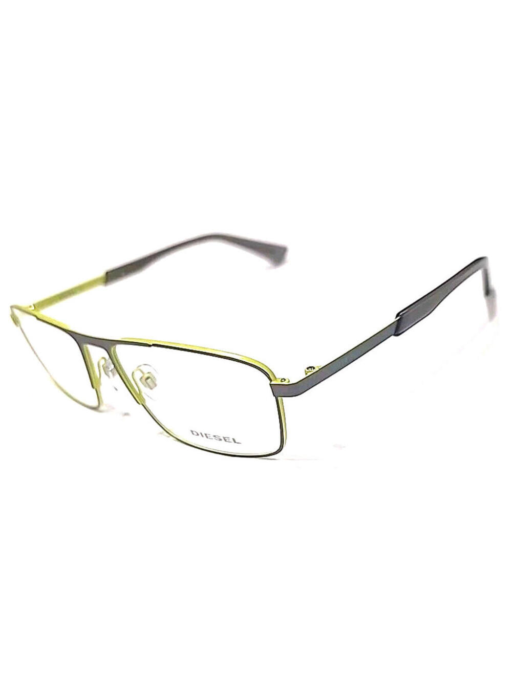 Diesel DL5351 009 Gunmetal Green Eyeglasses 55-16 145 Case